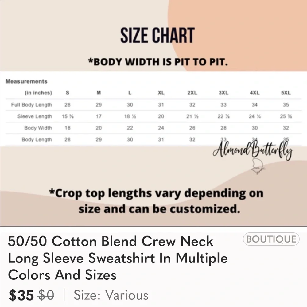 All Is Well Wearing Our “No Bad Days” Sweatshirt. 50/50 Cotton Blend - Picture 2 of 2